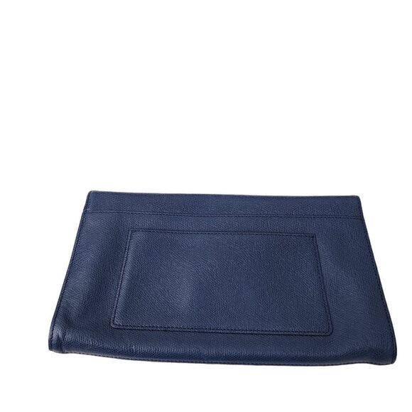 Couronne‎ Womens Clutch Bag Blue Leather Purse Handbag Inside Pockets - Picture 7 of 10